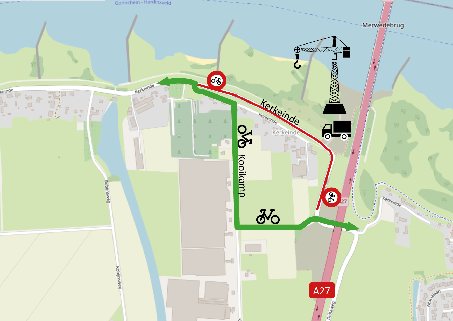 Veilig fietsen tussen Werkendam en Sleeuwijk